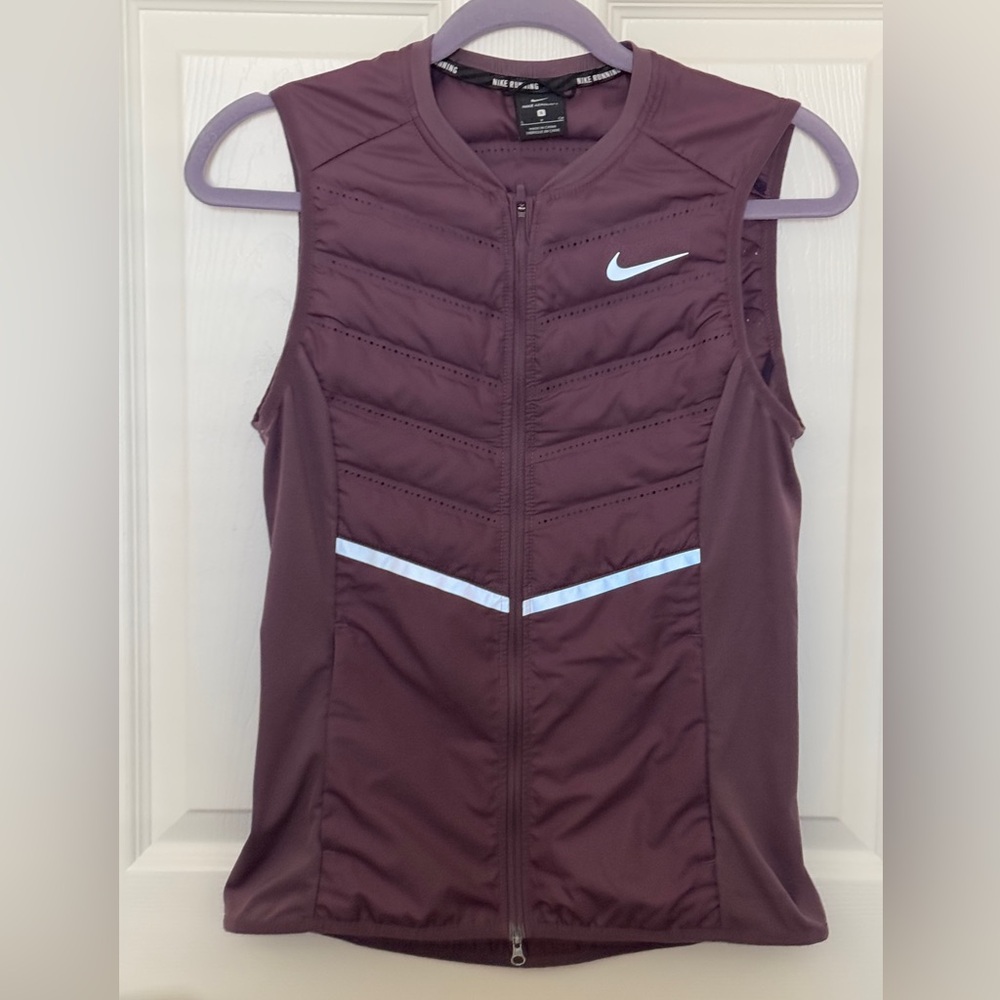 Nike Aeroloft 800 Running Vest Full Zip Goose Down Puffer